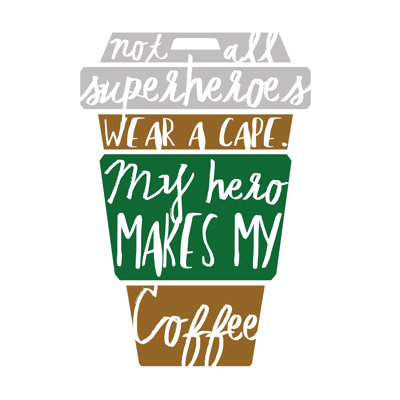 Superhero Coffee - Wrapped Canvas Print
