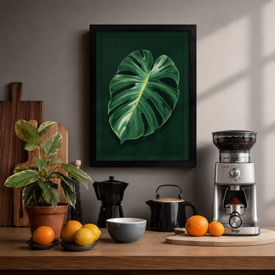 Monstera In Green Botanical - Print