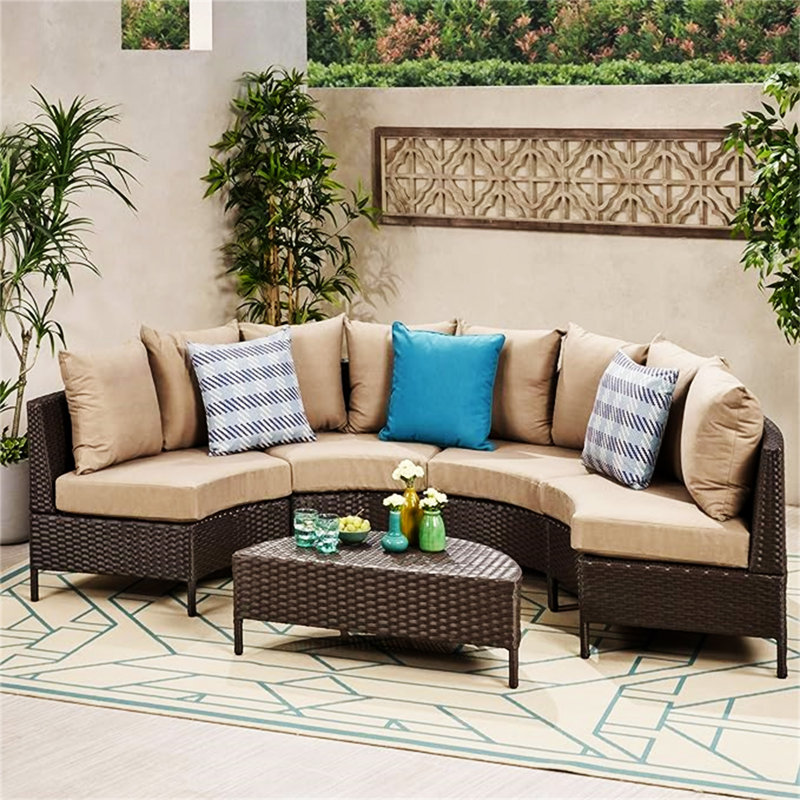 PT LIMON 5PCS SOFA SET, Beige/Brown