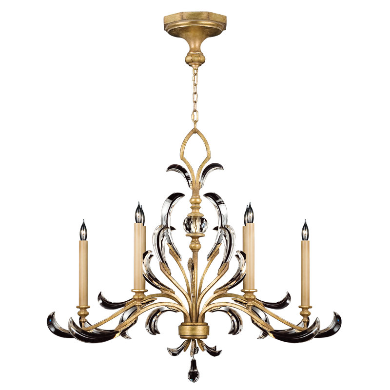 Lustre oblique biseauté de 44 po, Or