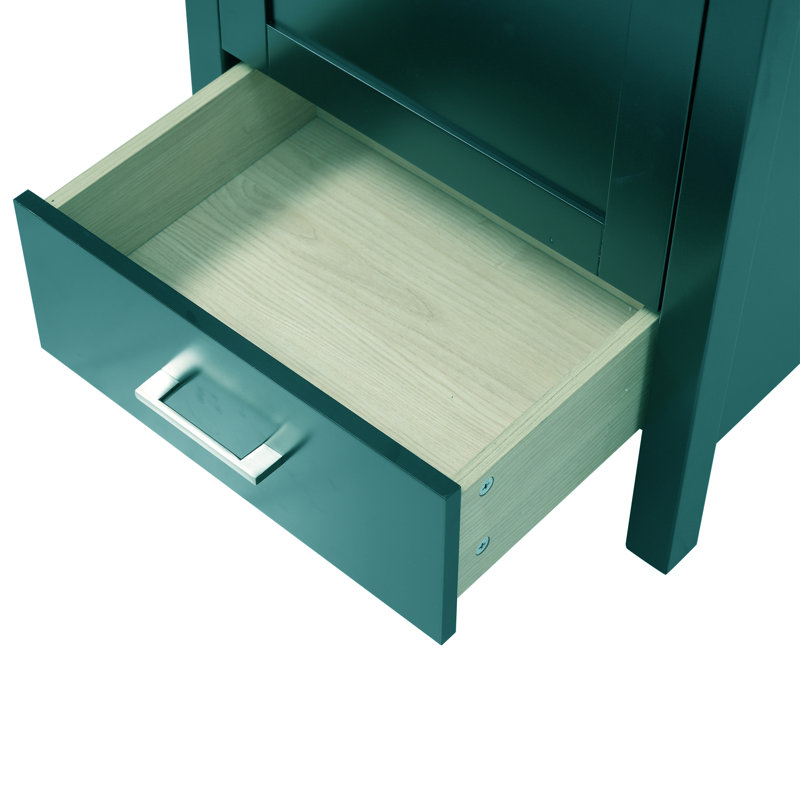 20.3'' Modern Bathroom Vanity With Ceramic Sink, Green