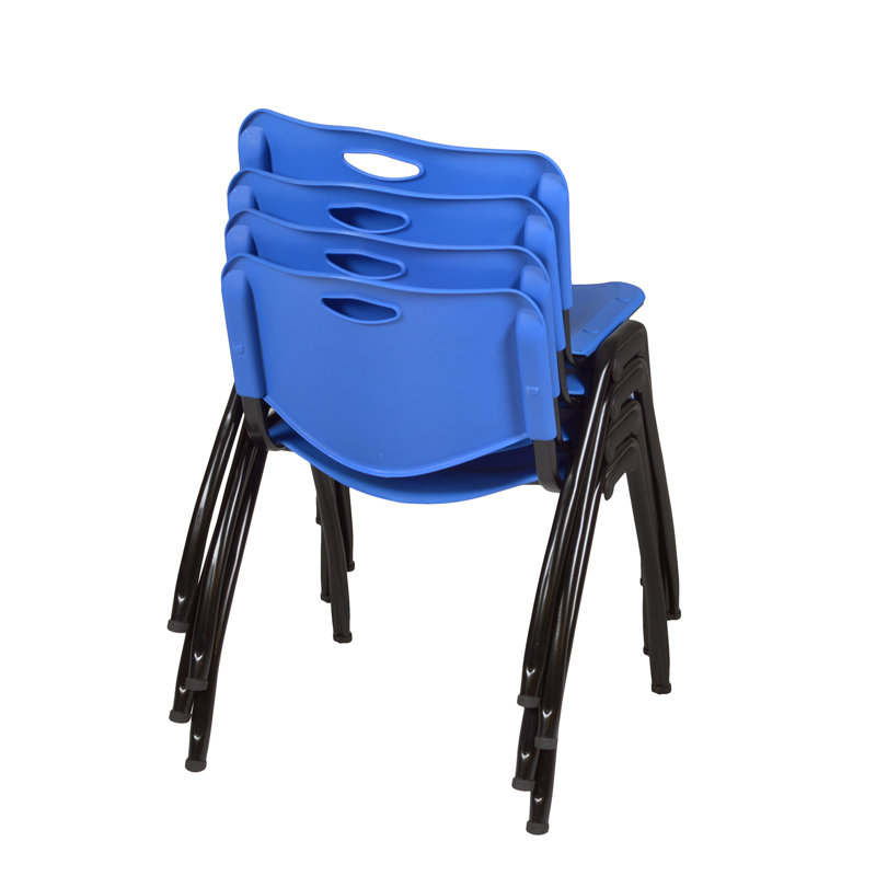 M Lightweight Stackable Sturdy Breakroom Chair, Blue