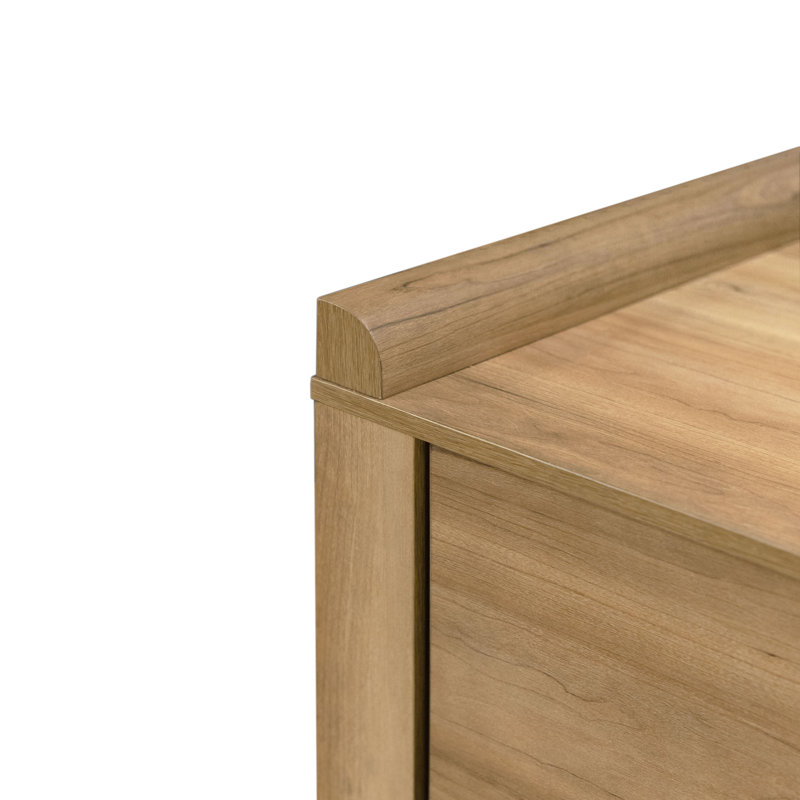 Ensemble de chambre à coucher avec tête de lit à lumière chaude Krikor, 3 Pcs: Bed, Chest, Nightstand, Queen