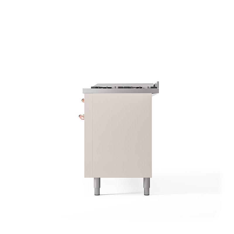 Cuisinière à double combustible de 60 po avec 9 brûleurs scellés et plaque chauffante (porte pleine) Nostalgie II de la série ILVE