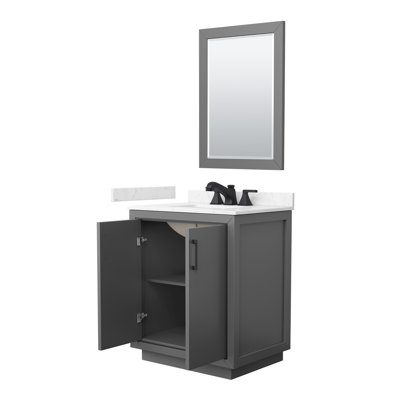 Icon 30" Freestanding Single Bathroom Vanity with Cultured Marble Top