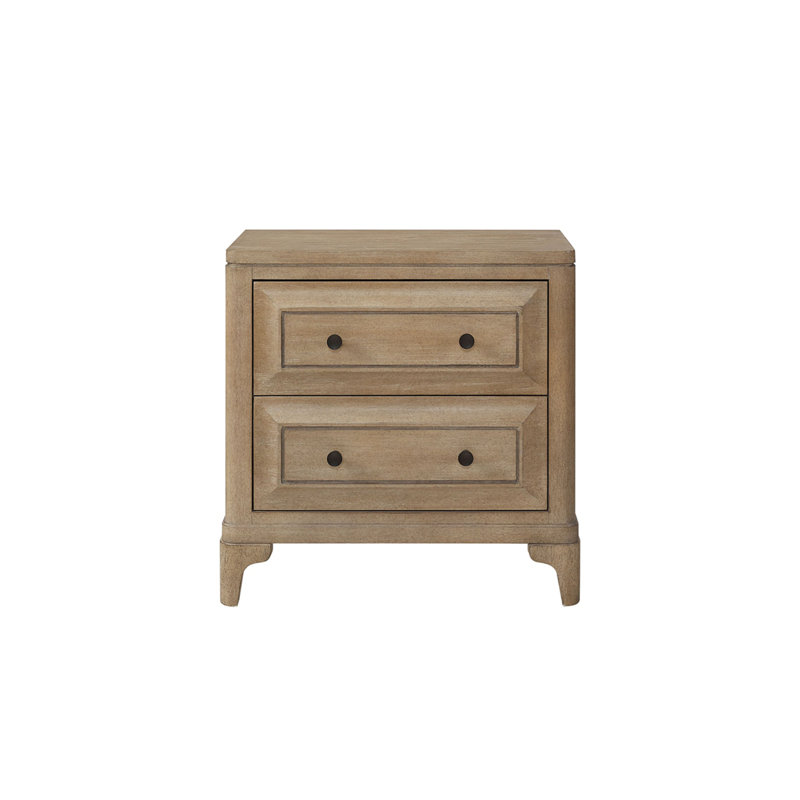 Table de chevet 2 tiroirs avec finition sable