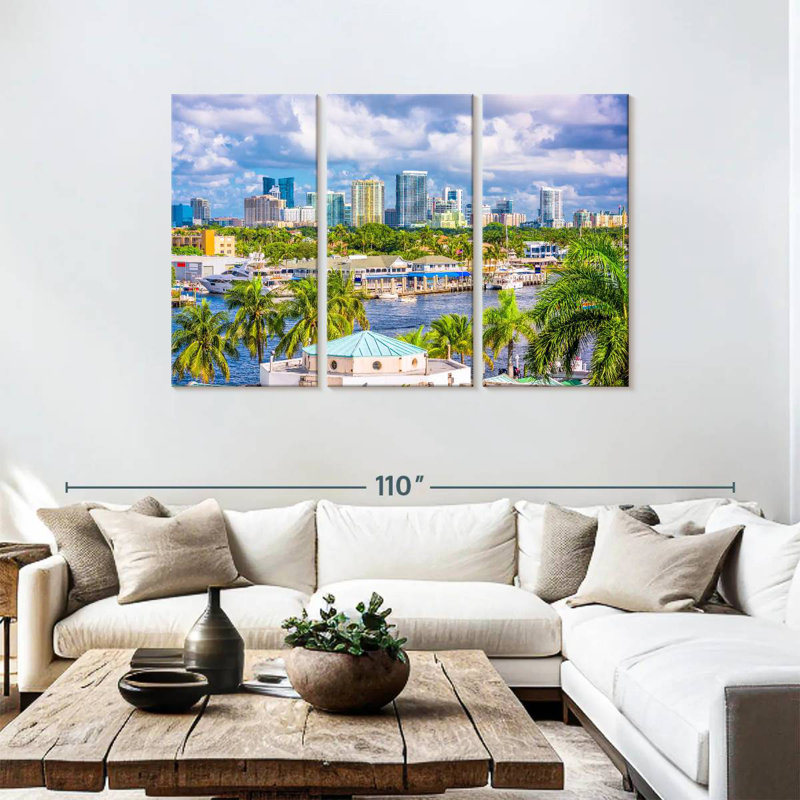 Aime Fort Lauderdale Skyline, H 48 po x l 74 po