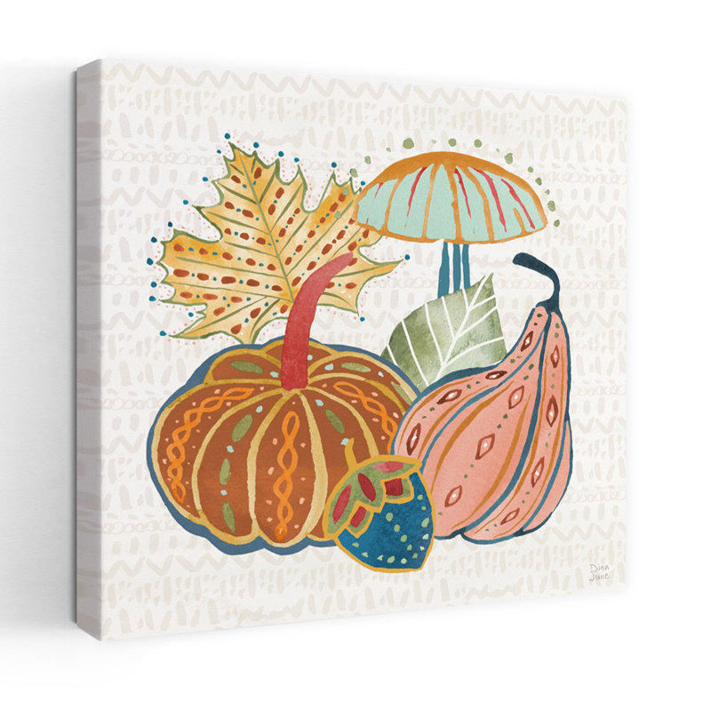 Moisson fantaisiste moisson VI, art abstrait d'automne, H 18 po x l 18 po