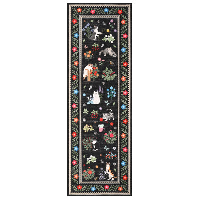 Area Rugs Modern Non-Slip Washable Rug Mark Resistant,Floral Farmhouse Carpet,Non-Shedding for Living Room Bedroom