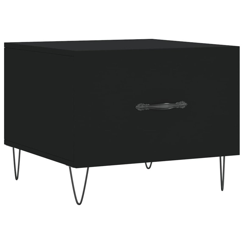 Edler Four Leg Coffee Table with Storage, Black