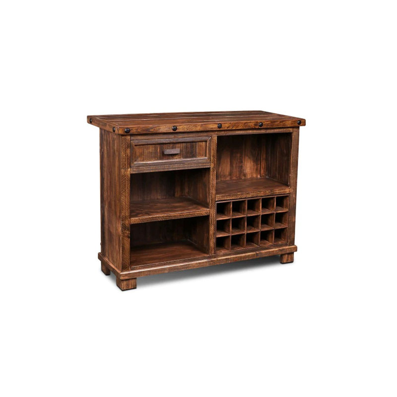 Jaeyoun 22'' Solid Wood Bar Cabinet