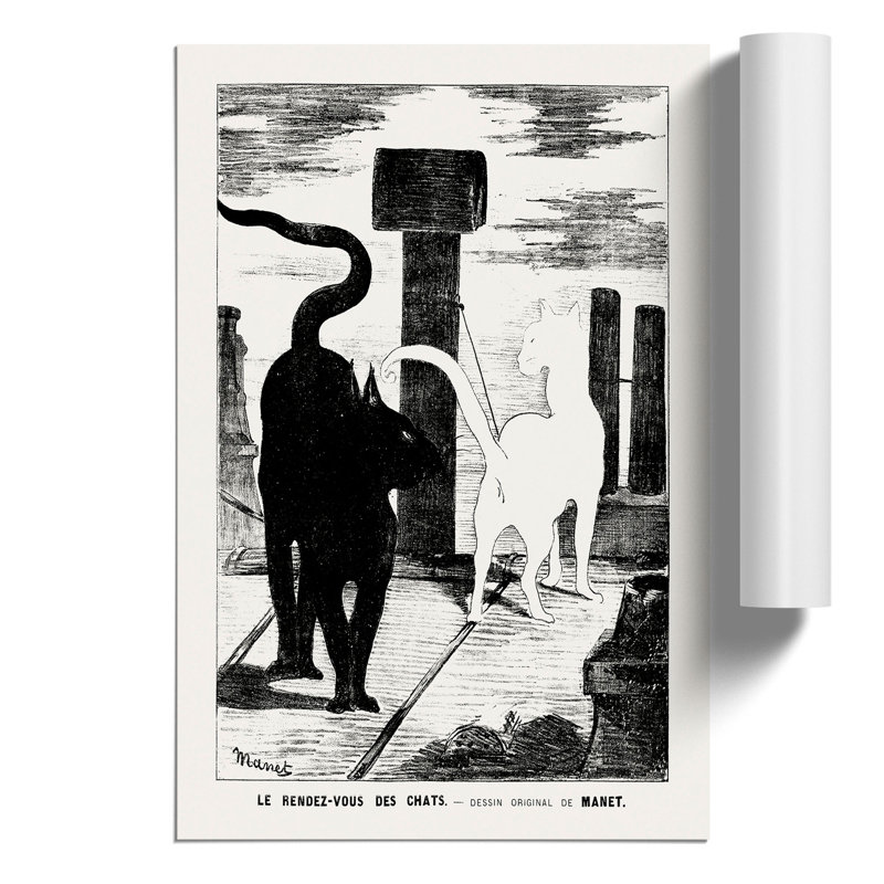 The Cats Rendezvous Vol.2 by Edouard Manet - No Frame Print, 30cm H x 21cm W x 0.1cm D