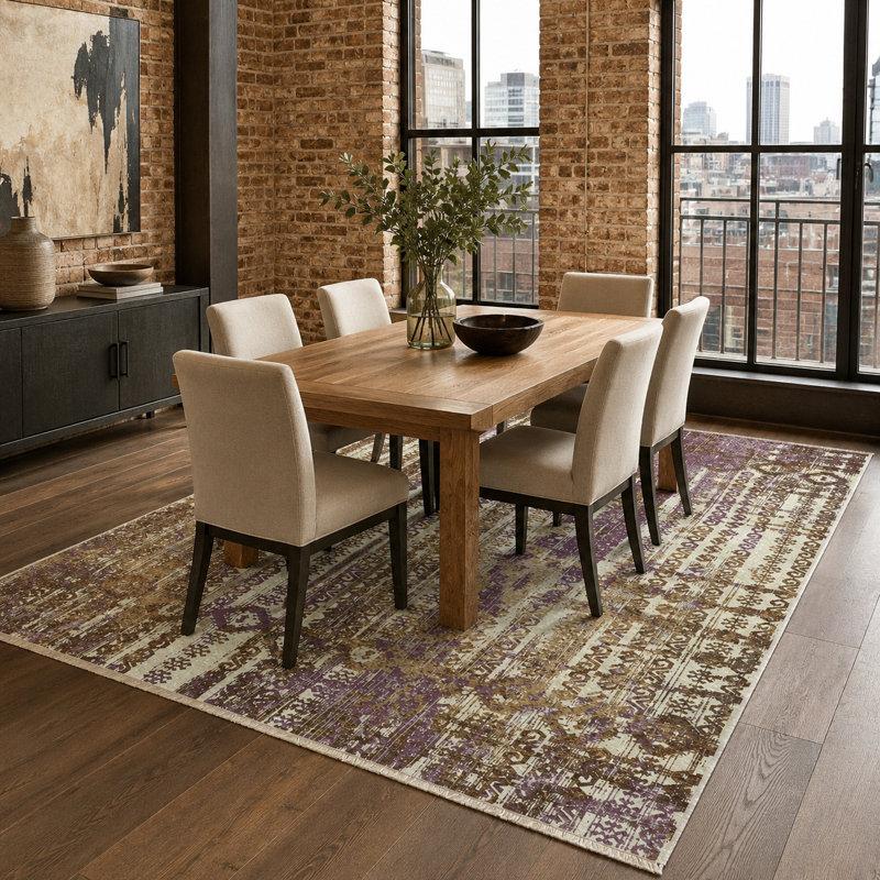 Oriental Cotton and Chenille Flatweave Area Rug, 200 x 300 cm