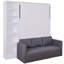 Lit double avec tablettes - blanc, transformez votre chambre à coucher en rangement de choix moderne-1069072875