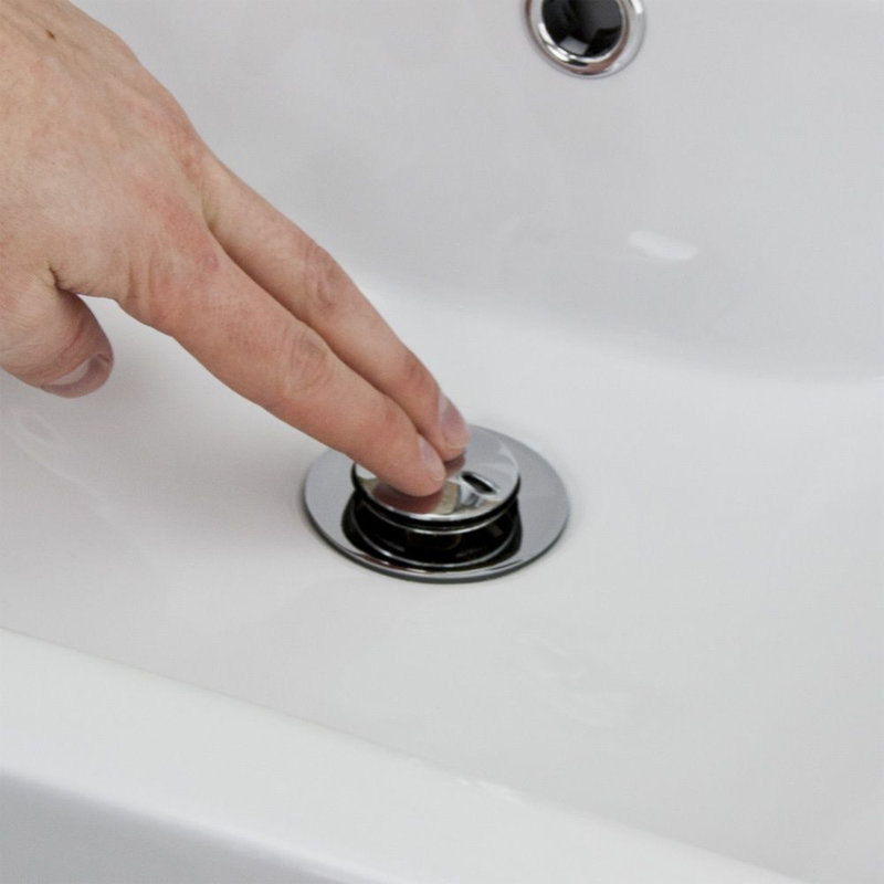 Drain de lavabo de salle de bain escamotable avec trop-plein