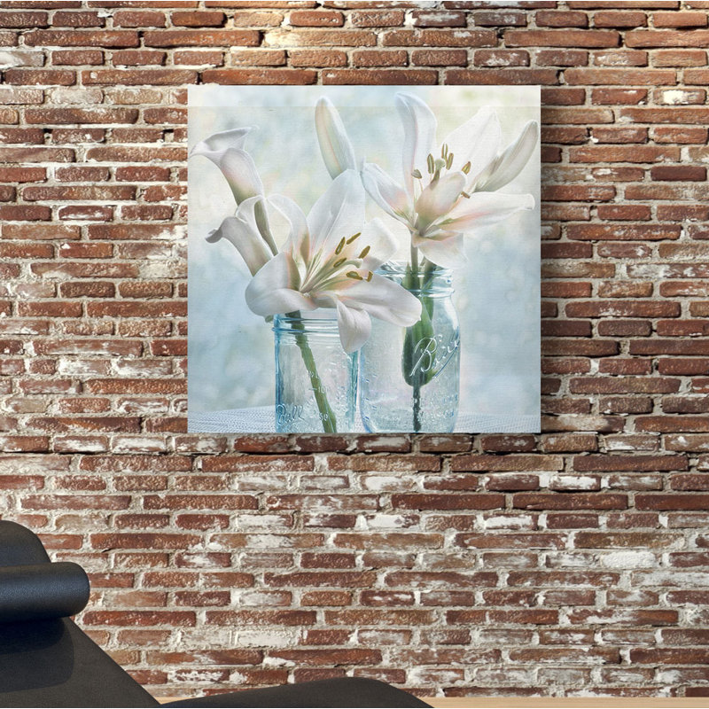 « ball mason lily i », peinture, H 16 po x l 16 po x P 1,5 po, Toile tendue