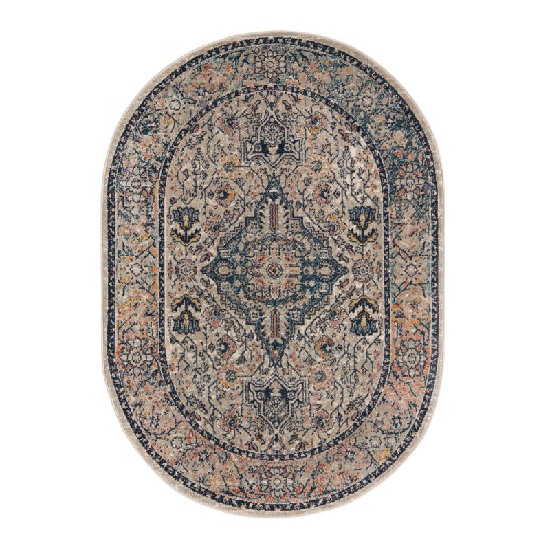 Gause Oriental Indoor Rug, Oval 3'11" x 5'11"