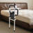 Adjustable Bed Rail For Seniors With Folding Table & LED Sensor Light, Heavy-Duty Support Handle For Elderly