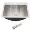 Lavabo vasque de salle de bain en acier inoxydable 21 po x 17 po - Hygiène 21 po x 17 po avec drain escamotable