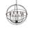 12 - Light Steel Dimmable Globe Chandelier