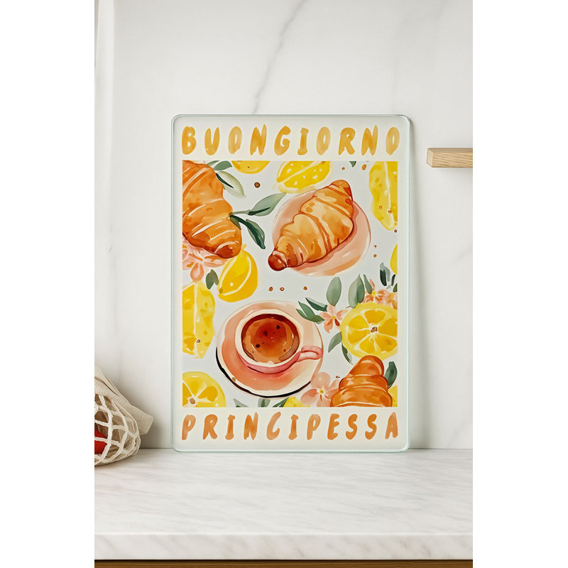 Durable Tempered Glass Cutting Board, 7.9 x 11.8 inches | 100% Antibacterial, Non-Slip Silicone Feet | Easy Clean Surface, Perfect for Food Prep & Kitchen Use, Not Dishwasher, Microwave, or Oven Safe