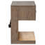 Table de chevet 1 tiroir Barley Brown avec éclairage DEL et tablette de rangement | Idée de cadeau