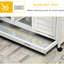 Plateau ouvert en bois gris avec cloison et portes accessibles