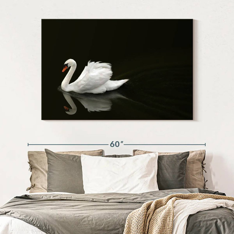 Brampt White Swan Elegance, 34" H x 51" W