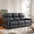 Modern Sofa Breathable Fabric Power Reclining Sofa With Drop Down Table,USB Button And Wireless Charger-541750374