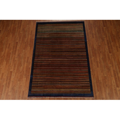 One-of-a-Kind 5'6" X 8'2" Wool Area Rug in Brown/Rust/Blue