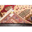 Tapis unique en laine noué à la main de 6 pi 6 po x 9 pi 4 po de couleur pêche / bleu royal / rouge Justyne