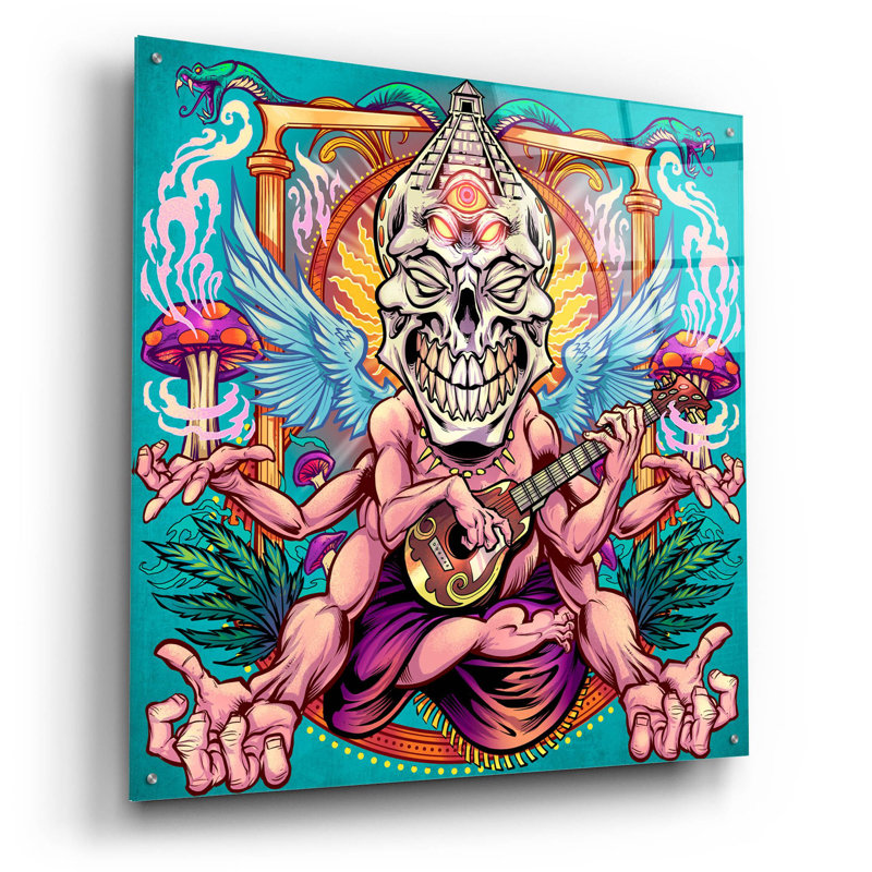 «Psyk-Out», impression sur plastique / acrylique par Flyland Designs Print, H 36 po x l 36 po x P 0,2 po