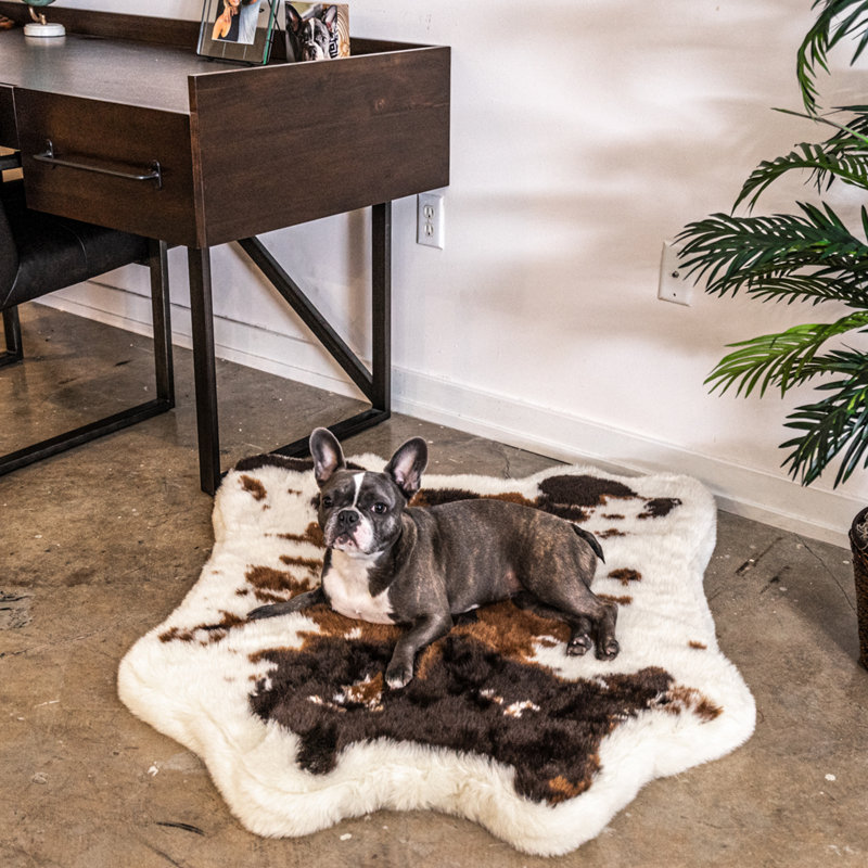  Tapis classique Puprug, H 2 po x l 35 po x P 40 po, Cuir de vache brun