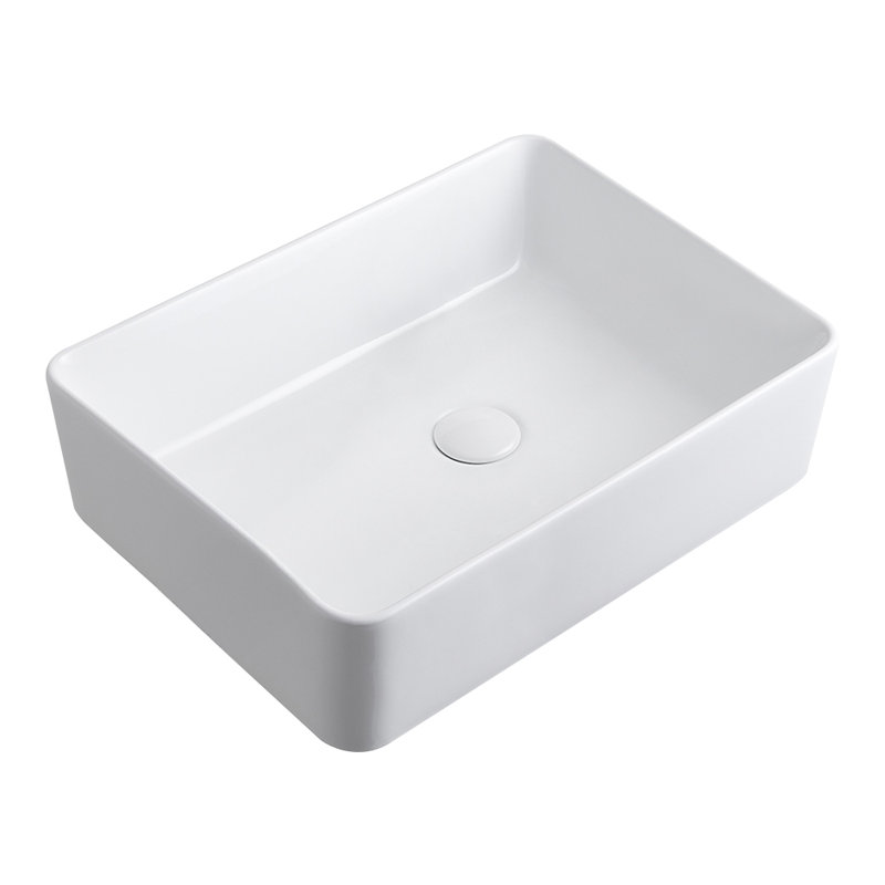 Belfry Bathroom 475mm L x 365mm W Chrome Ceramic Rectangular Sink