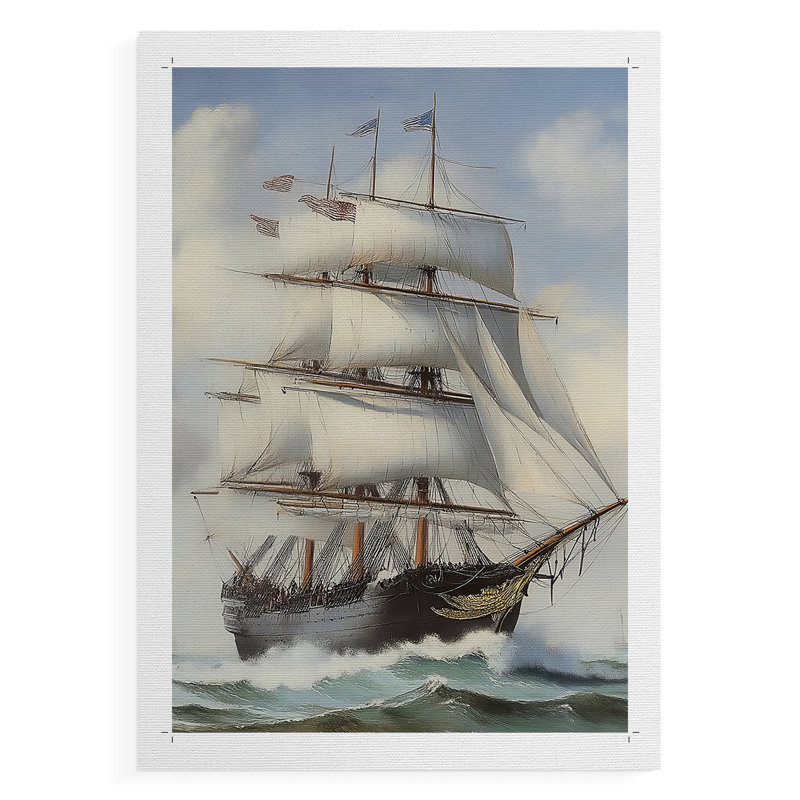 NAUTICAL Series L XXVI - Impression sur toile seulement - NON CADRE, H 12 po x l 8 po