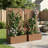 Metal Planter Box with Trellis with Wheels-55307880