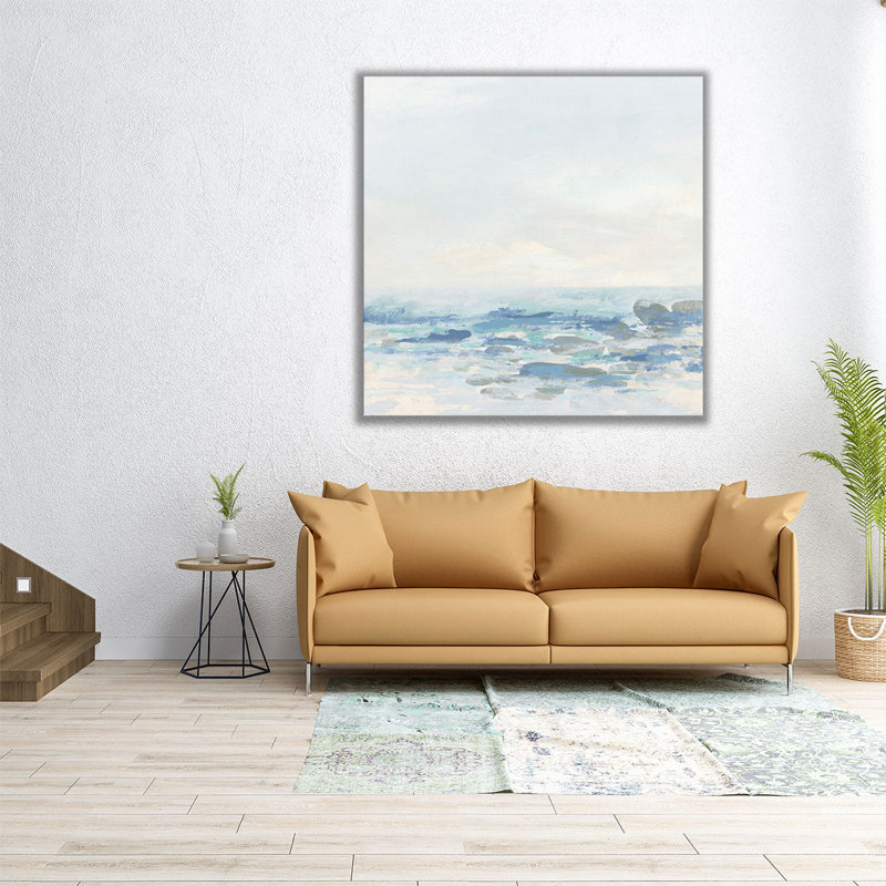 «Cool Blue Coast II», reproduction d'art sur toile, H 12 po x l 12 po