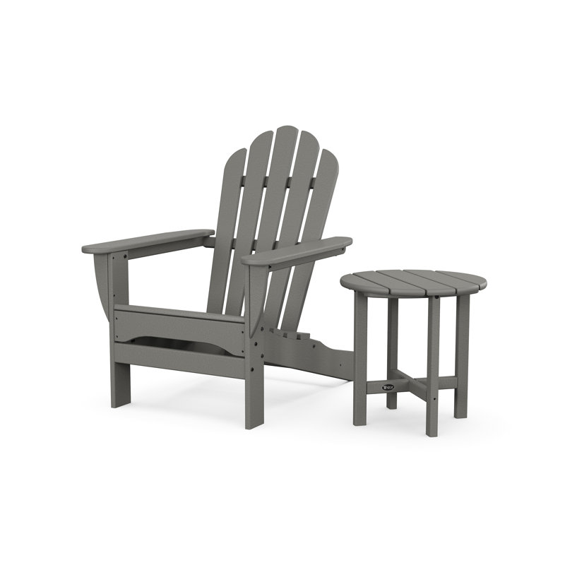 Chaise Adirondack avec table d'appoint Monterey Bay, Dalle de pierre