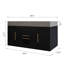 Meuble-lavabo flottant simple 39,4 po avec comptoir en faux marbre, lavabo en céramique, 2 tiroirs en bois massif multicouches et 2 armoires
