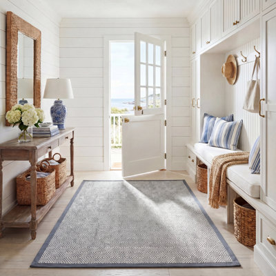 Tapis géométrique en sisal Freels