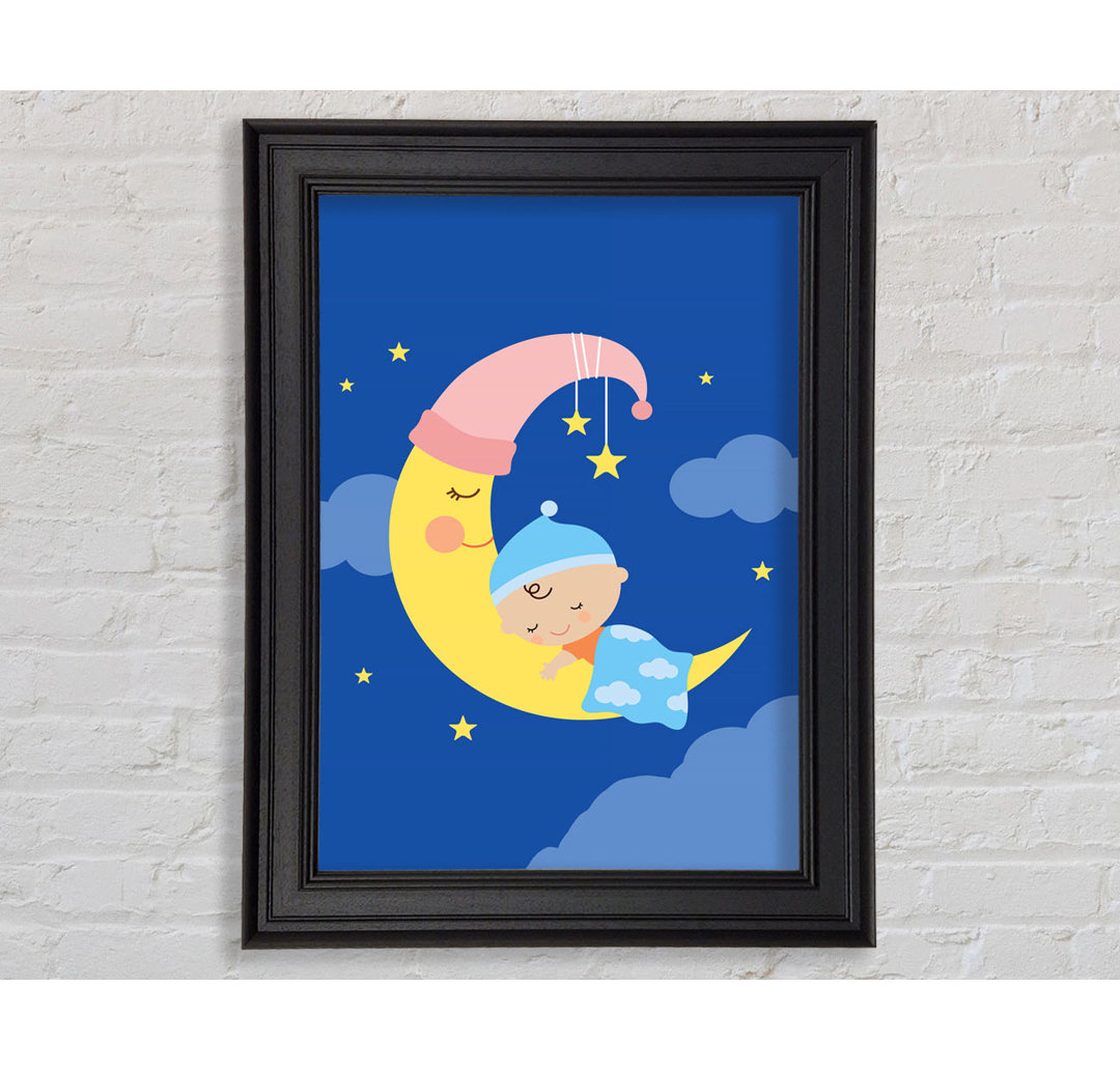 Snuggled To The Moon - Einzelne Bilderrahmen Kunstdrucke