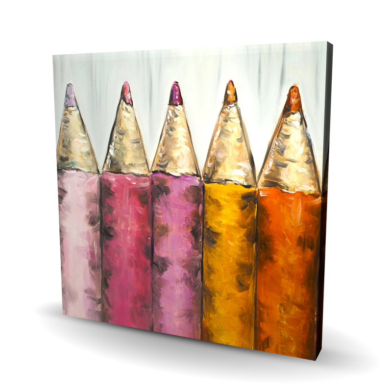 Colouring Pencils - Miscellaneous Orange Canvas for Home Decor