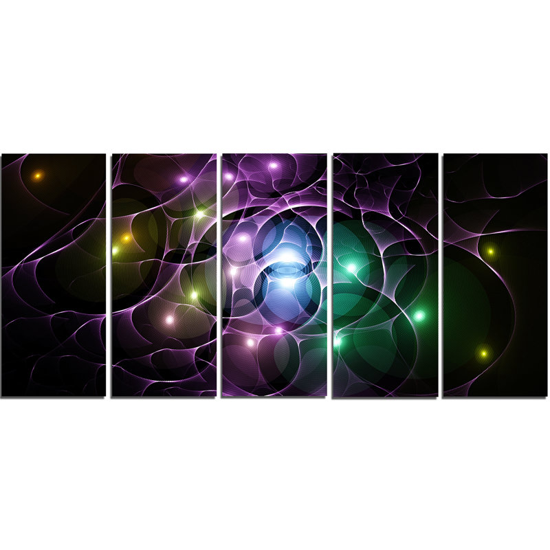 « multicolor space fractal circles », impression à multiples images sur toile