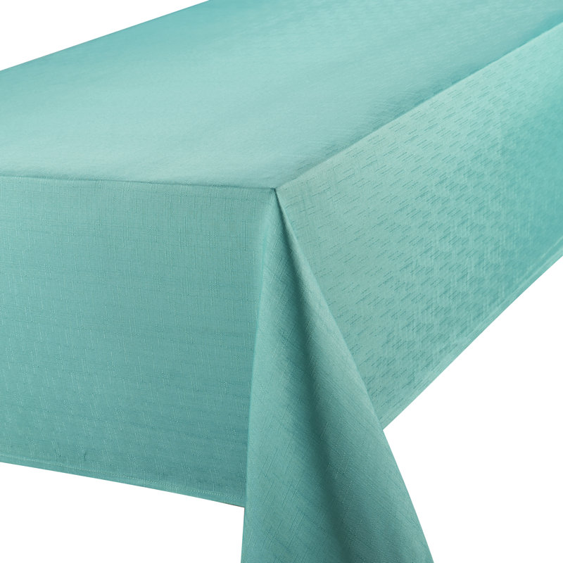 LINEN LOOK Kyleigh Tablecloth, 132cm W x 178cm L, Teal
