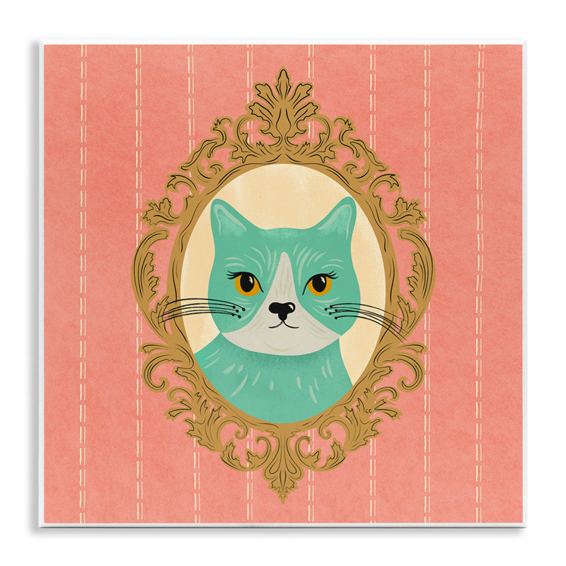 «Green Cat Portrait» par Carrie Cantwell