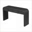 Table basse noire avec 2 tiroirs spacieux Trexm - Douces courbes arrondies, finition facile à nettoyer, pieds réglables et stables-2113411854