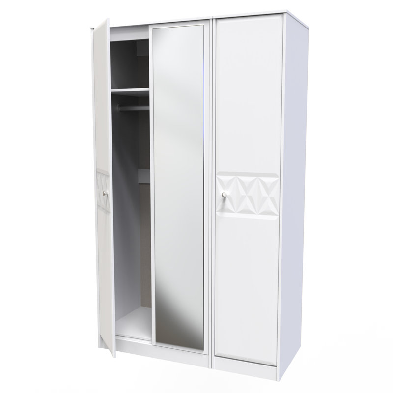 Ceinwen Manufactured Wood Wardrobe, White Matt