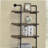 Black and rustic oak 4-layer wall shelf-1288981506