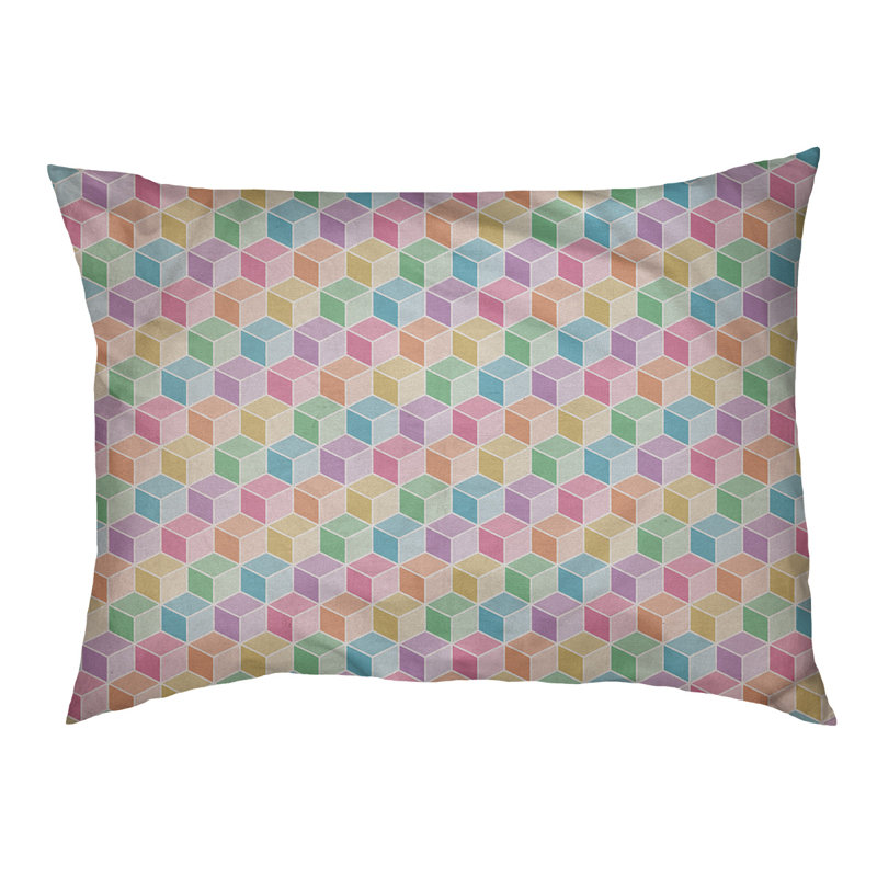 Coussin décoratif en arc de lit à chat arc-en-ciel Campion, L 29,5 po x l 19,5 po, Jaune et orange