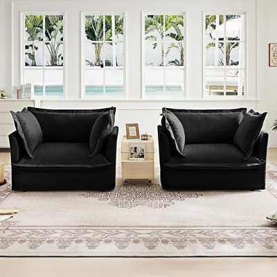 Ensemble de fauteuils d'appoint avec coussins